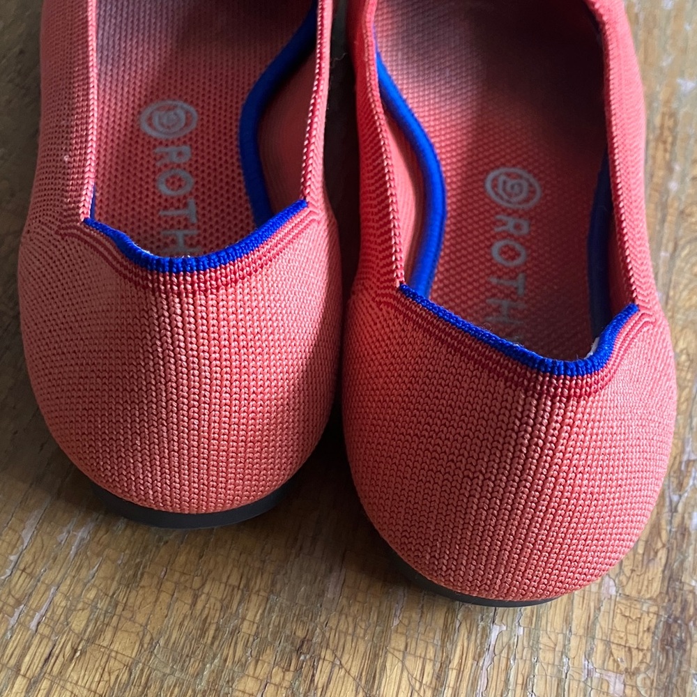 Rothy's The Point Flats in Coral/Orange - Picture 12 of 14